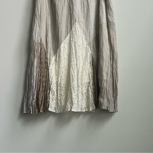 Style & Co Midi Skirt Patch Quilt Lace Midi Cotton XL Cottagecore Boho Peasant - Picture 4 of 8